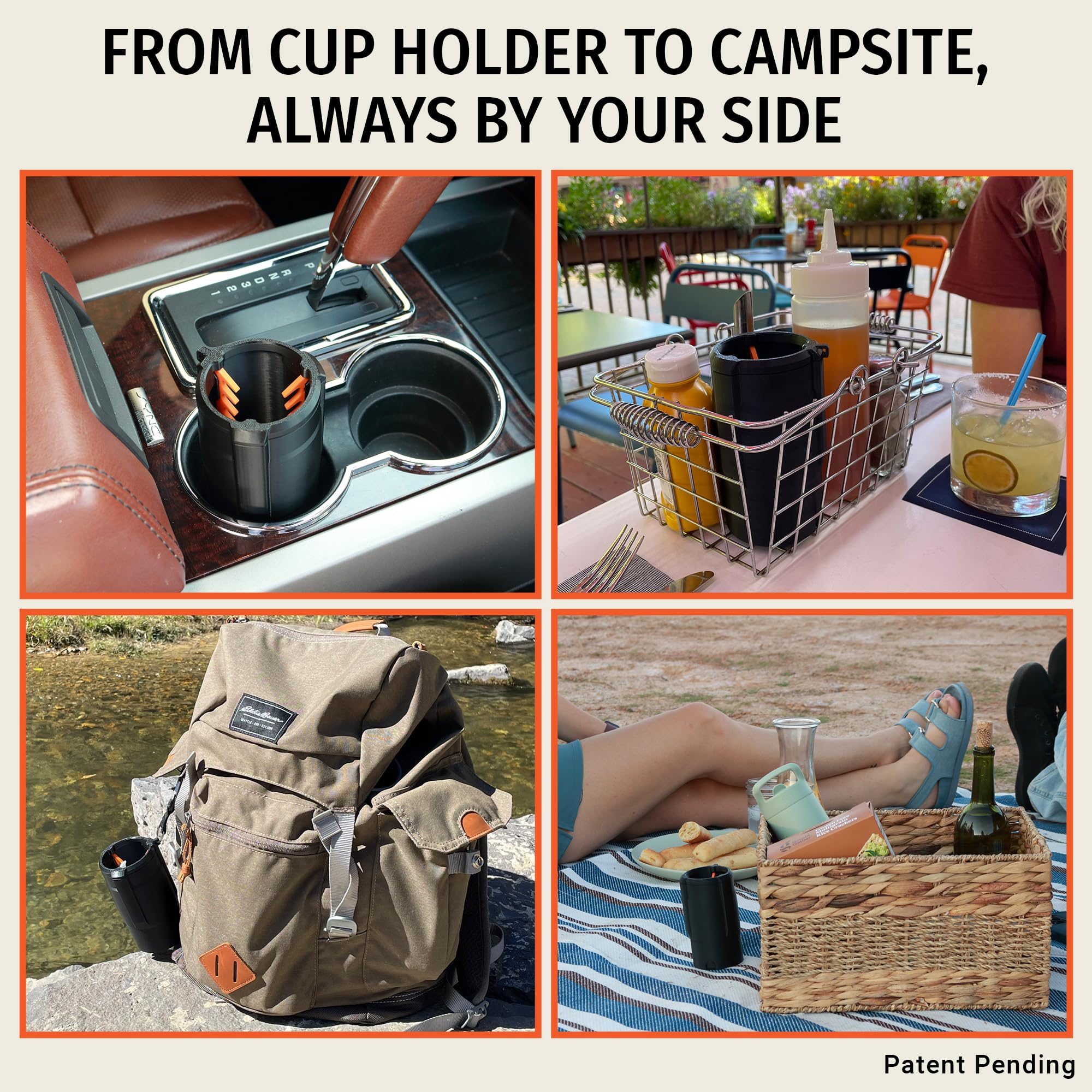Cup Holder Trash Can for Car – Patent-Pending Trash Compaction - Up to 10x More Trash to Save You Time - Portable Trash Can for Car, Stroller, Backpacks, and Beyond, Black
